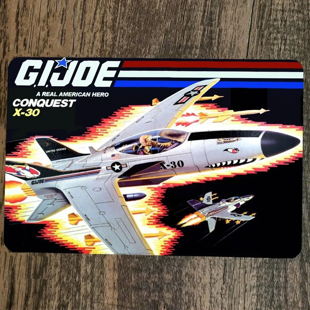 Conquest‎ X-30 Jet 8x12 Metal Wall Sign GI Joe Poster